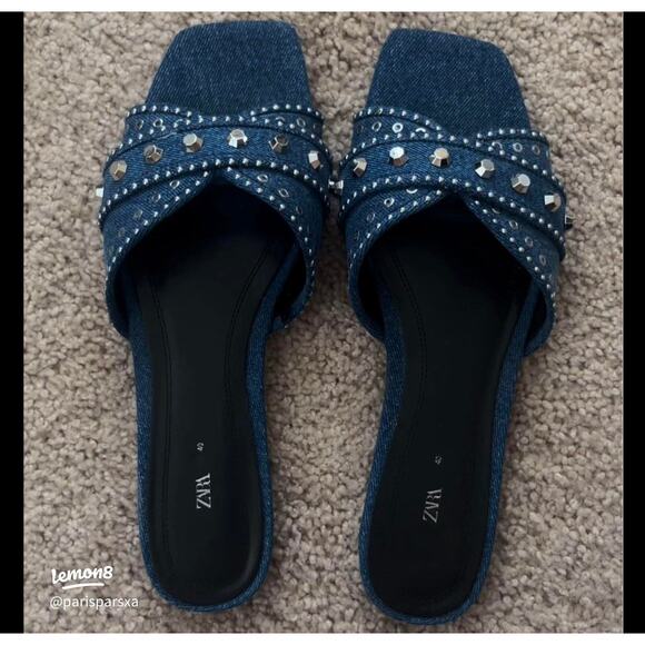 ZARA Square Toe Flats NWT - Picture 4 of 16